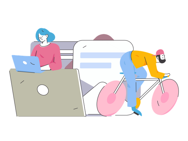 Work life balance  イラスト