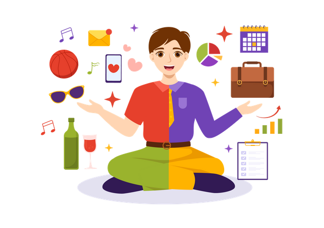 Work Life Integration  イラスト