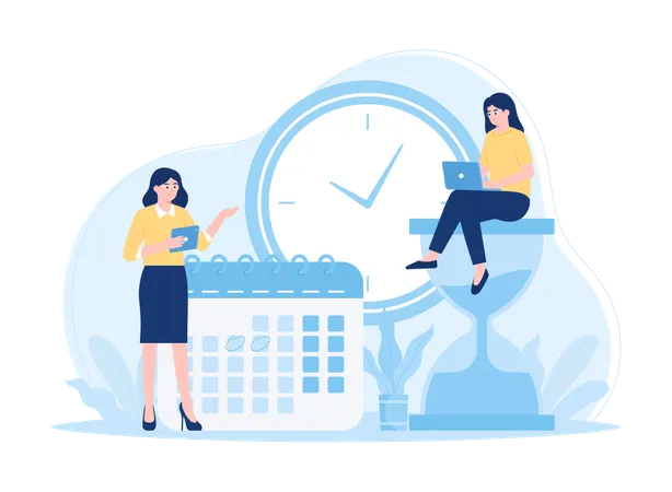 Work on time  Illustration