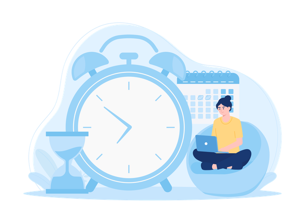 Work on time  Illustration