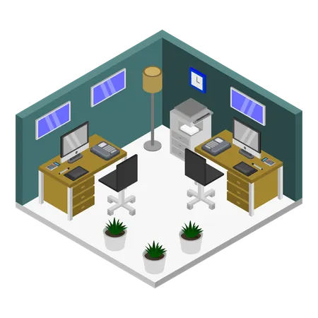 Work Place  Illustration