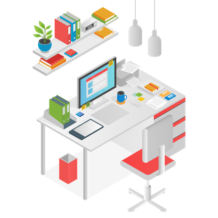 Work Place  Illustration