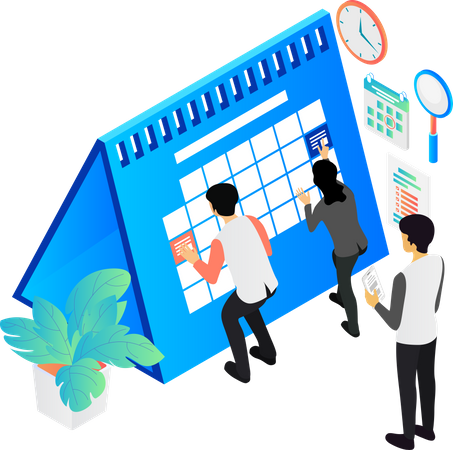 Work schedule  Illustration