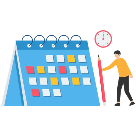 Work schedule or syllabus calendar Illustration