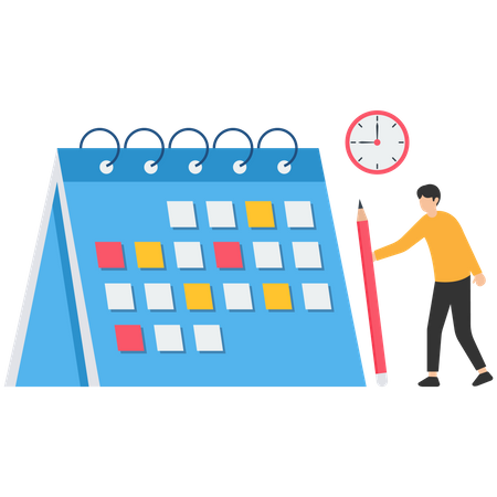 Work schedule or syllabus calendar  Illustration