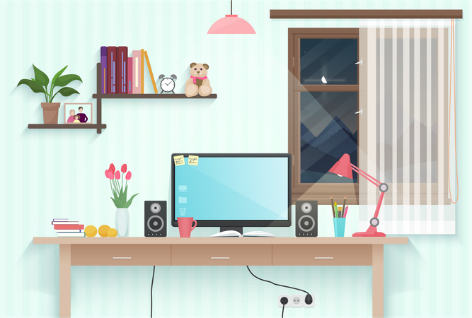 Work Space  Illustration