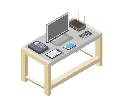 Work table  Illustration