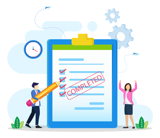 Work Task Fulfillment  Illustration