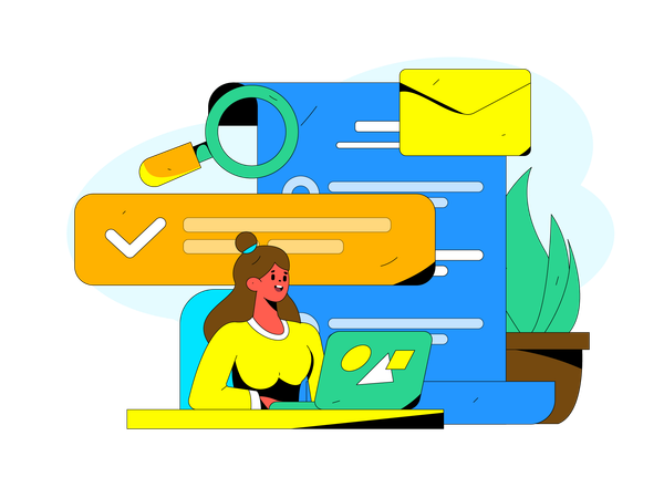 Work Task Mail  Illustration