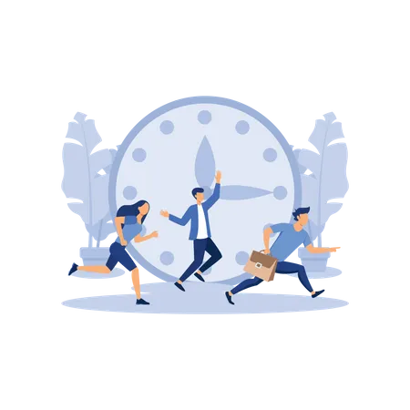 Work time management  Illustration