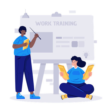 Work Training program Illustration