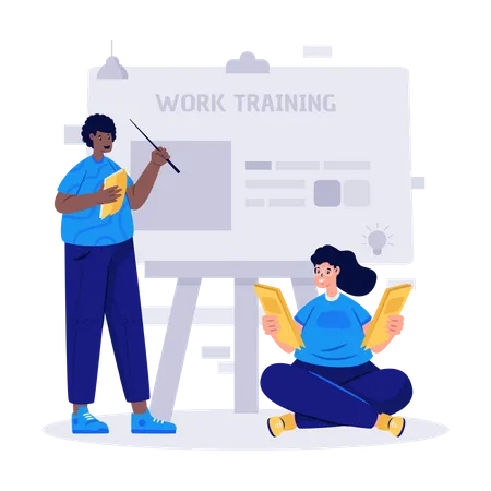 Work Training program  Illustration