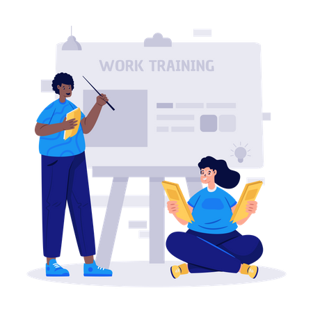 Work Training program  Illustration