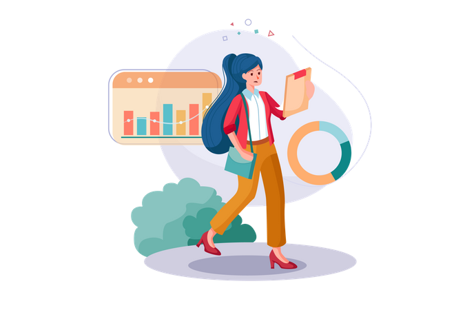 Workaholic Women  Illustration