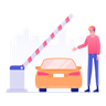 illustrations for toll plaza