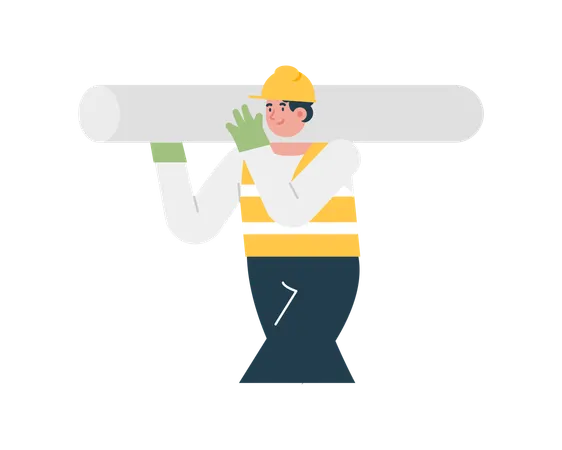 Worker construction have safety  Illustration