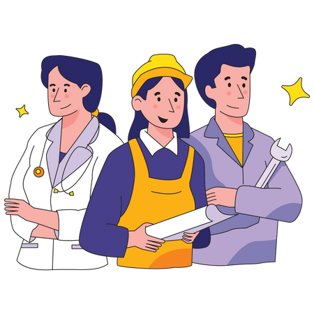 Worker day  Illustration