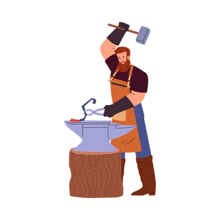 Worker doing processing  Illustration