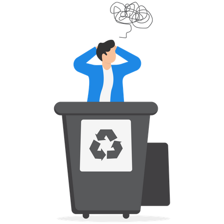 Worker dropped it into trash  Illustration