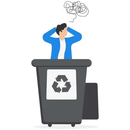 Worker dropped it into trash  Illustration
