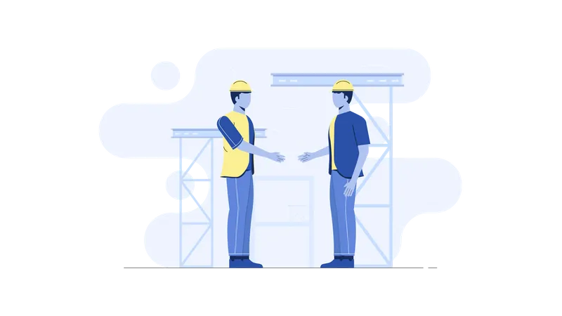 Worker meeting with each other  Illustration
