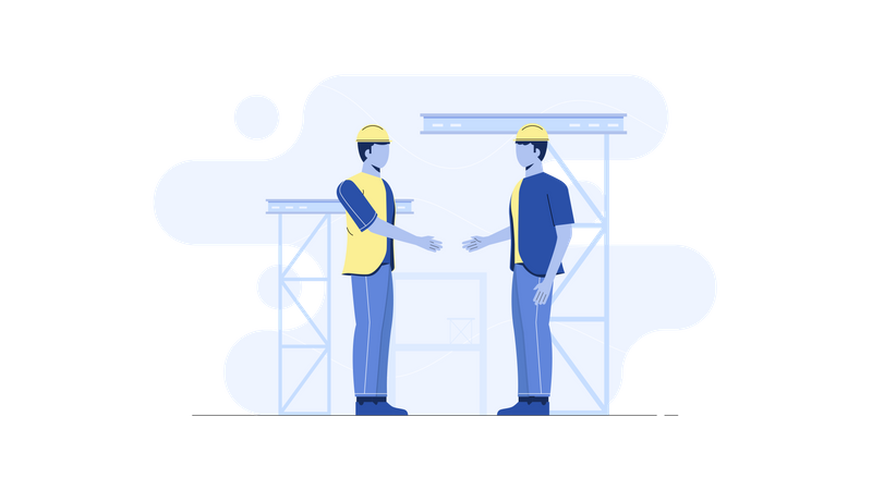 Worker meeting with each other  Illustration