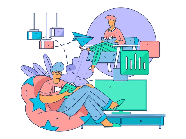 Worker works on contract basis  Illustration