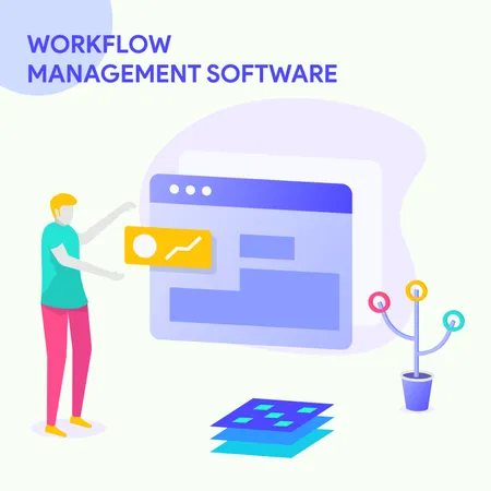Workflow Management Software Illustration