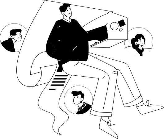 인력 모집  일러스트레이션