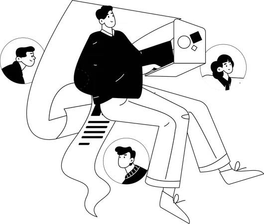 인력 모집  일러스트레이션
