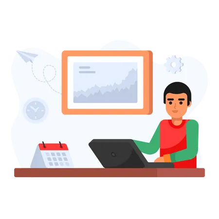 Working Business Employee  Illustration