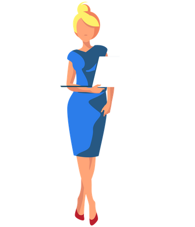 Working businesswoman  Illustration