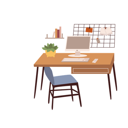 Working Desk  Illustration