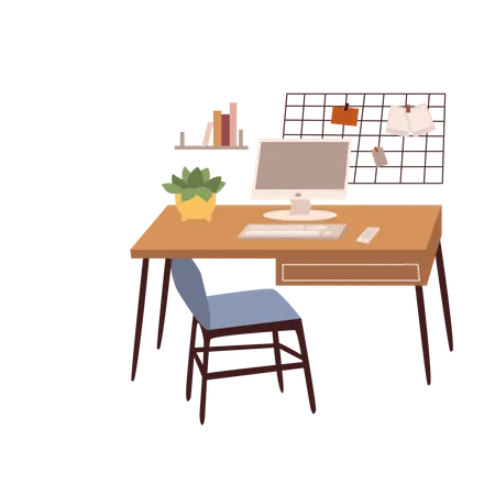 Working Desk  Illustration