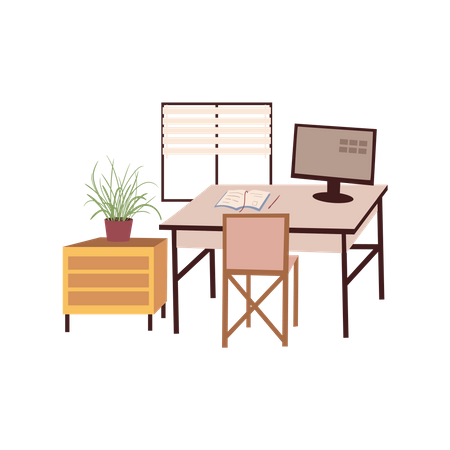 Working Desk  Illustration