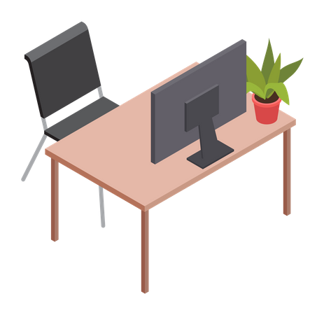 Working Desk  Illustration