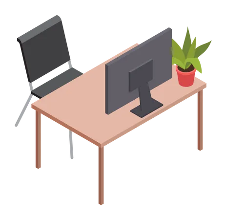 Working Desk  Illustration