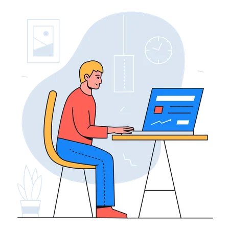 Working employee  Illustration