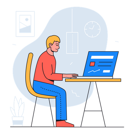 Working employee  Illustration