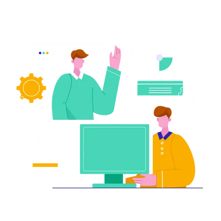 Working from home concept  Illustration