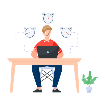 Working hours  Illustration