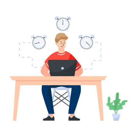 Working hours  Illustration