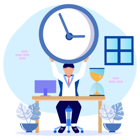 Working Hours  Illustration