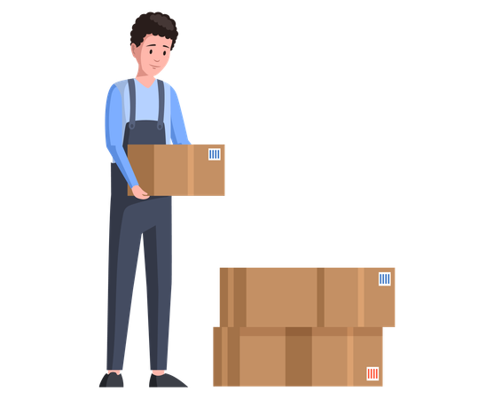 Working in transport company  Illustration