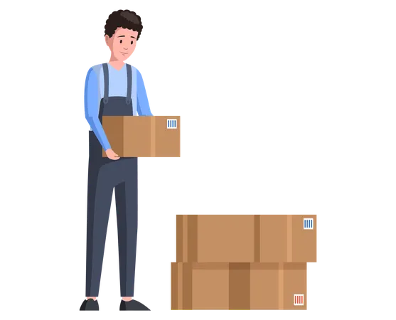 Working in transport company  Illustration