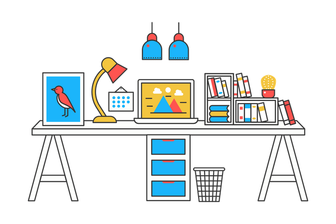 Working place  Illustration