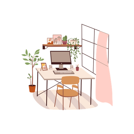 Working place  Illustration