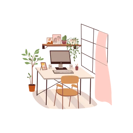 Working place  Illustration