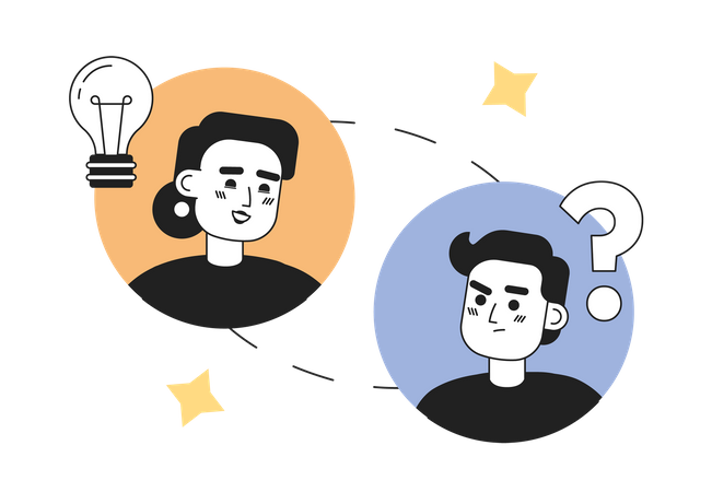 Working remotely in team  Illustration