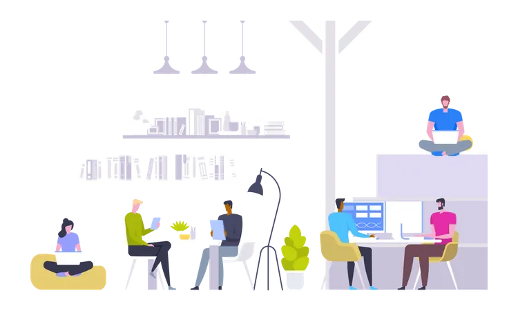 Working Space Illustration